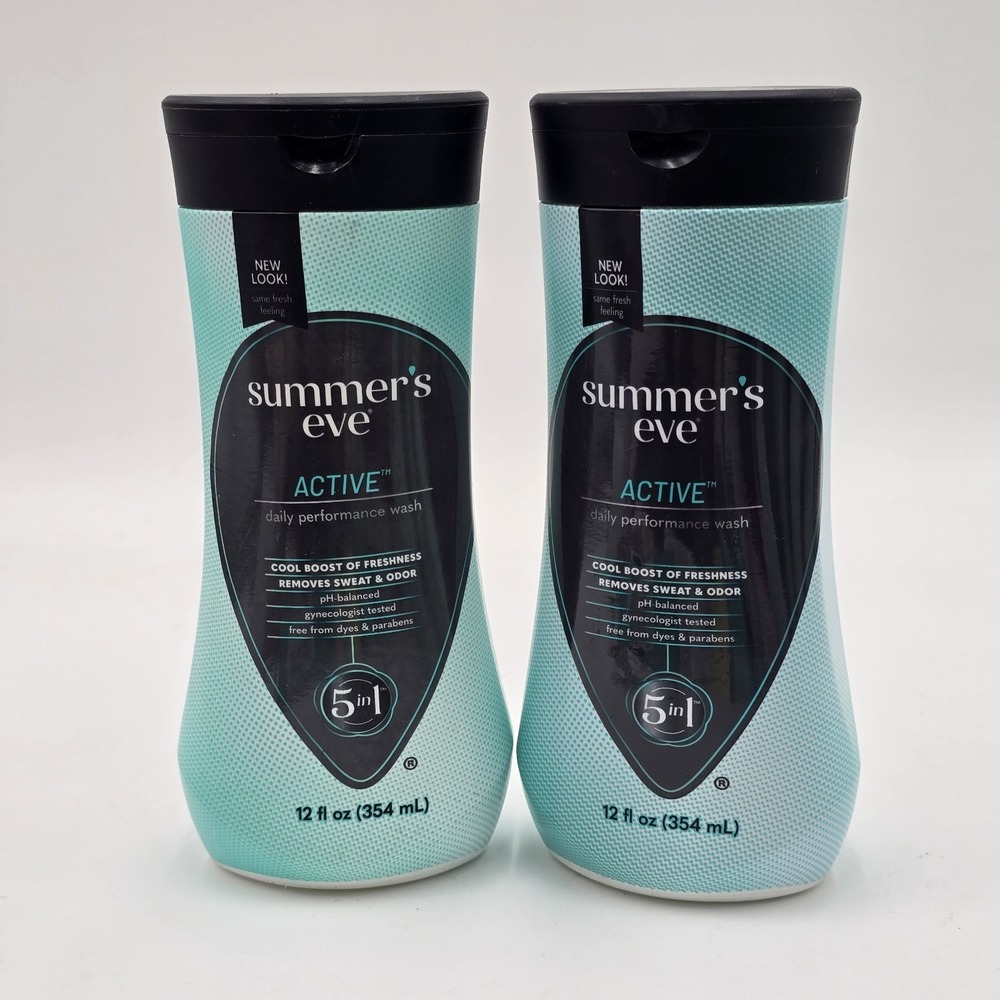 Summer's Eve Active Daily Performance Wash‎ Feminine Care 12oz  2pack